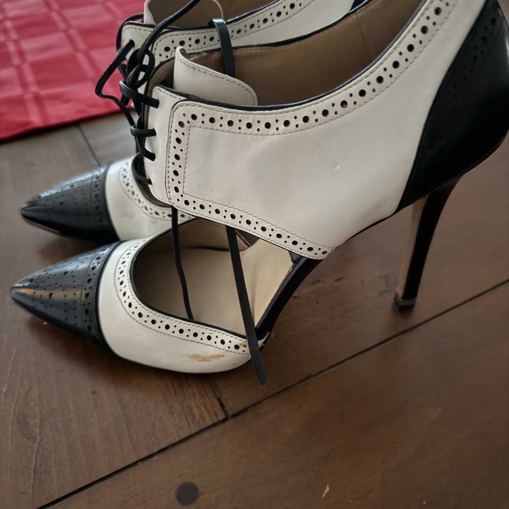 Michael Kors Black and White Heels - Picture 2 of 4